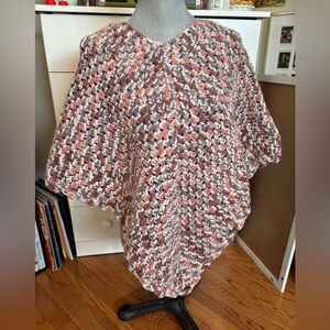 Chunky Knit Blanket in Pink and Gray